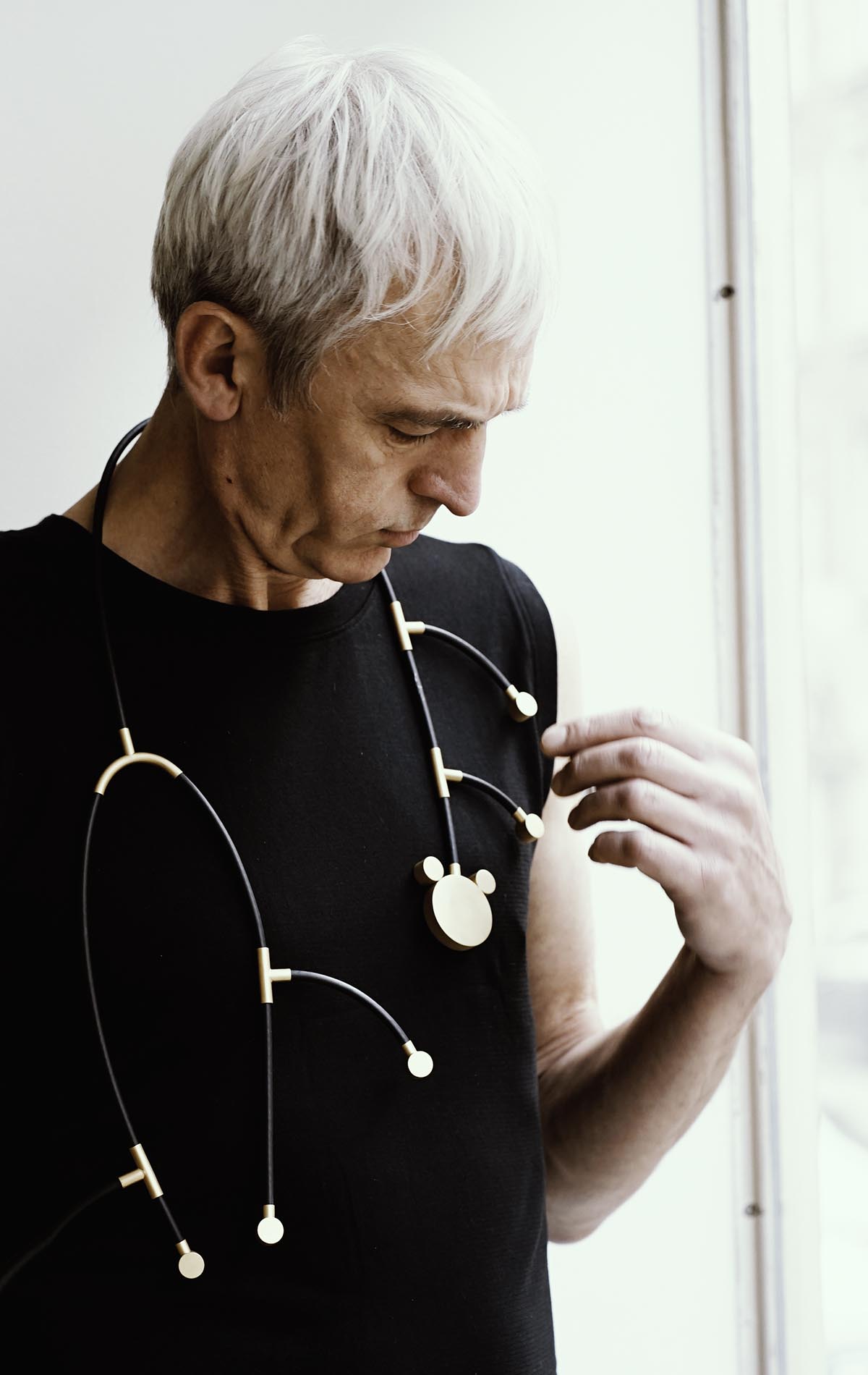 Iris Merkle contemporary jewelry - necklace STETHOSCOPE Iris Merkle contemporary jewelry - necklace STETHOSCOPE